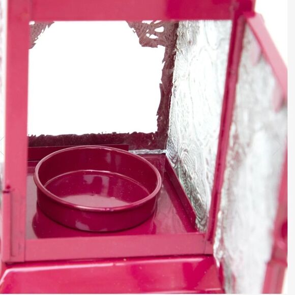 GlobeIn Small Hanging Lantern - Maroon - Picture 3 of 14